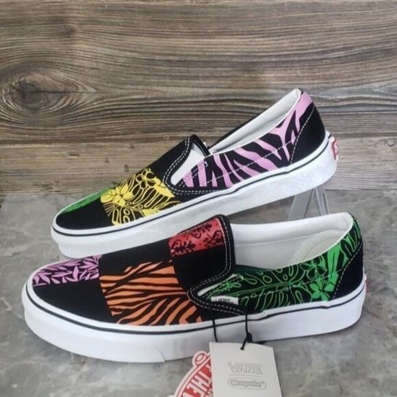 New Vans Slip On Crayola Sneakers Deadstock Wearable Art Indie Alt Skater Artsy - Picture 1 of 8